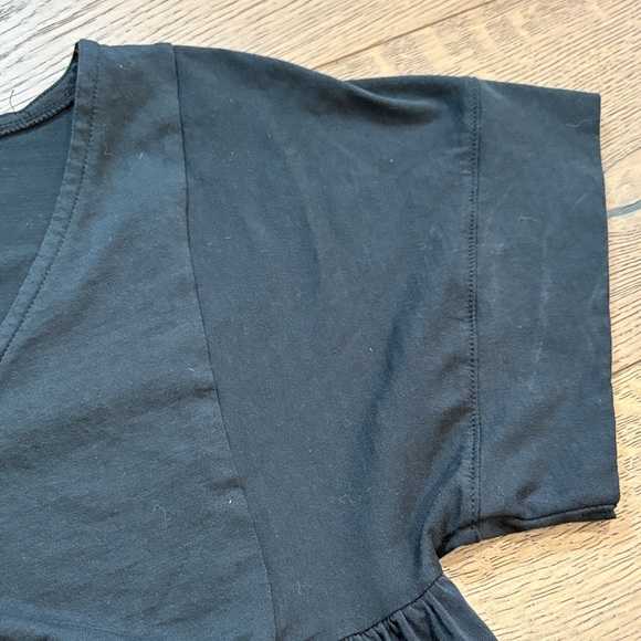 Madewell Black V-Neck Short Sleeve Top - Picture 4 of 9